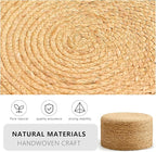 Handwoven Seagrass Ottoman Stool — Natural Round Footstool, Eco‑Friendly Accent - Image 4