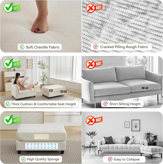 WUTUTUEE 57.5" Oversized Chaise Lounge - Image 6