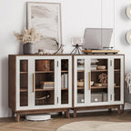 BELLEZE Set of 2 Sideboard 31 Inch Buffet Cabinet by BELLEZE