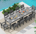 SERWALL HDPE Dining Set for 10 – 2 Tables, 8 Armless + 2 Armchairs. Includes 10 by SERWALL