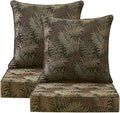 Outdoor Deep Seat & Back Cushion Set, 24 x 24 Inch Water Repellent and Fade by Supflourishia
