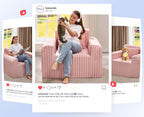 Hobestluk Single Sofa Foam Couch Sofa - Image 4