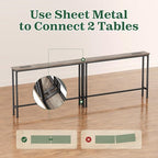 SUPERJARE 78.8 Inch Narrow Console Table - Image 8