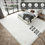 9x12 Area Rug Living Room Bedroom: Fluffy Plush Shag Carpet Ivory | - Image 9