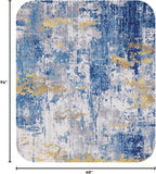 RELEANY Washable 5'x8' Abstract Area Rug - Image 2