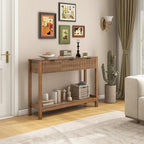Nasonet Fluted Console Table, Wooden Sofa Table - Image 3