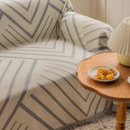 VClife Beige Gray Herringbone Couch Cover Modern Simple Style Geometric - Image 8