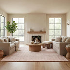 nuLOOM Jeni Blush Checkered Washable Area Rug by nuLOOM