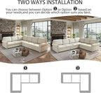118" L-Shaped Sleeper Couch Bed - Image 5