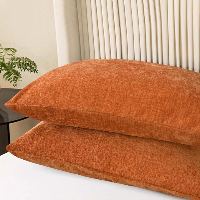 CaliTime Fall Decorative Throw Pillow Covers 26 X 20 Inches Burnt Orange | Pack - Image 3