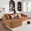 108" Boneless Couch, L-Shaped Modular Sectional Sofa by Unknown