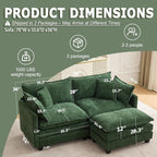 78” Modular Sectional Sofa, L Shaped Cloud Couch - Image 2