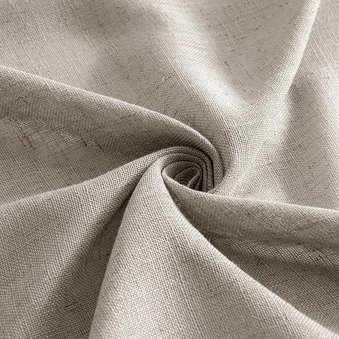 MIULEE Burlywood Birch Linen Curtains 52x108 Inch Long 2 Panels - Image 8
