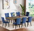 Henf 63"-79" Dining Table Set for 8, 9 Pieces Extendable Dining Table and 8 - Image 2