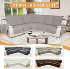 HDCAXKJ 100% Waterproof Reclining Sectional Couch Covers L Shape Recliner Sofa - Image 5