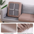 Fuloon Faux Leather Couch Cushion Slipcover, Waterproof Stretch Covers - Image 4