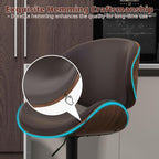 civama Brown Bar Stools Set of 2 - Image 5