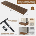 fuqing Floating Shelves for Wall, Wall Mounted Wood Floating Shelf - Image 3