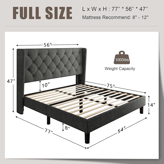 Einhomn Full Size Platform Bed Frame - Image 2