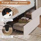 VIAGDO Wooden Bed Frame King Size - Image 6