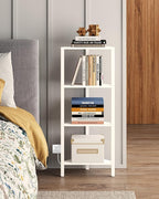 TUTOTAK Corner Shelf, 4-Tier Corner Bookshelf - Image 8