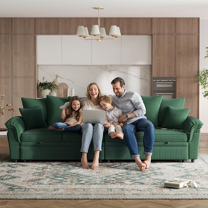 LINSY HOME Oversized Sectional Sleeper Sofa - Image 4