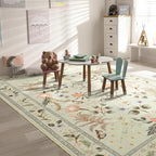Area Rugs for Living Room, 6x9 Washable Vintage Rug for Bedroom, Non-Slip - Image 5