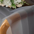 Charcoal Grey Sheer Curtains 78 Inches Long 2 Panels, Light Filtering Voile - Image 7