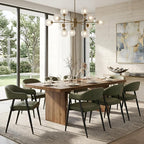HNY Modern Dining Room Arm Chairs Set of 6, Open-Back Kitchen Side Chairs - Image 8