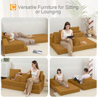 COMAX Futon Sofa Bed, Convertible Folding Sofa Bed, Boneless Couch Loveseat - Image 6