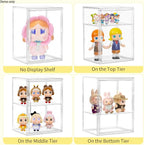 Acrylic Display Case, 2 Tier Clear Plastic Stackable Storage Bins - Image 3