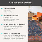 Navy Blue Washable Hallway Runner Rug 2x10 Non Slip Rugs - Image 7