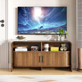 Small TV Stand for Bedroom, Low Fluted TV Console for 40 43 Inch, Mid Century by Woemtoric