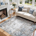 5x7 Area Rugs for Living Room Washable Bedroom Dining Room Brown Blue | Modern by Aelenmu