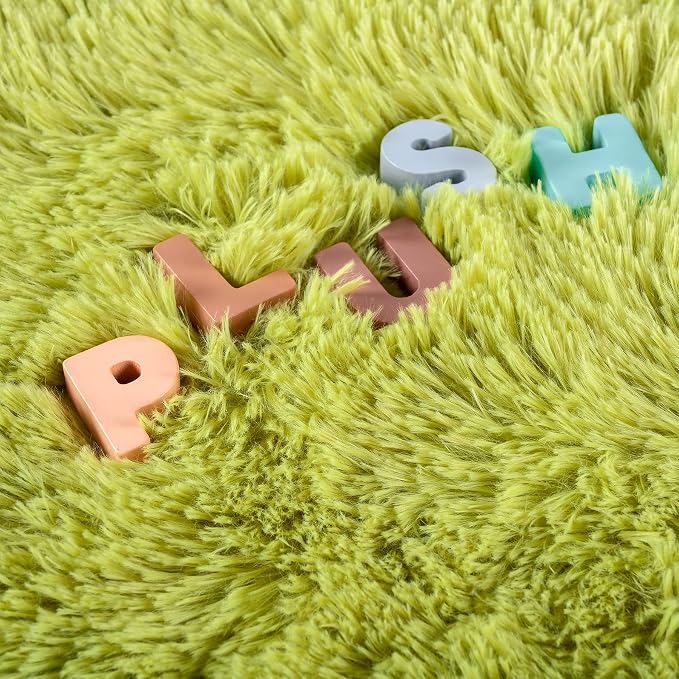 9x12 Extra Large Green Fluffy Area Rug Non-Slip - Image 8