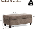 45 Inch Large Storage Ottoman Bench - Image 2