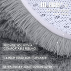 OLANLY Light Grey Round Rugs for Bedroom - Image 7