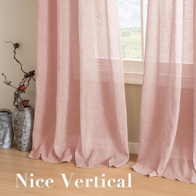 H.VERSAILTEX Linen Curtains Natural Blended Curtain Panels - Image 7