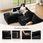 Vesgantti 142" Oversized Sectional Sofa Bed, 8-Seater Modular Sleeper Cloud - Image 4