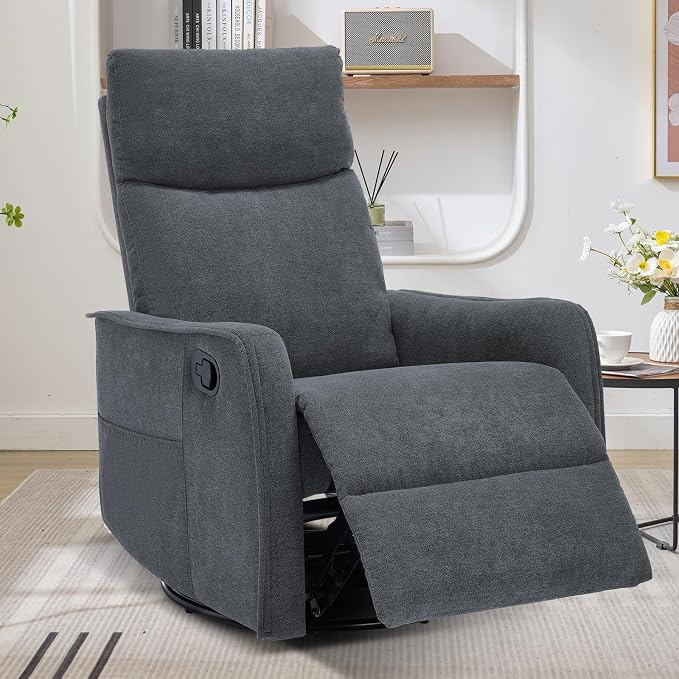 Trustyue Swivel Rocker Recliner Chair, 360° Swivel Recliner by Trustyue