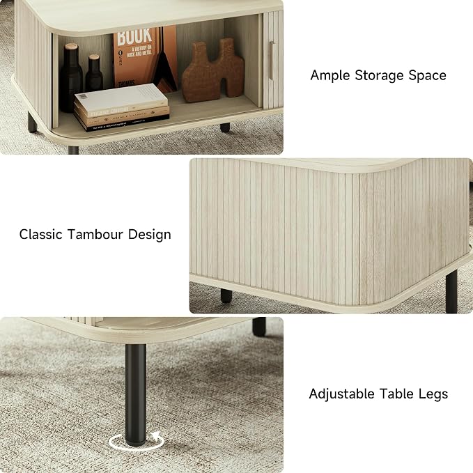 ONBRILL 47.2 Inch Mid Century Modern Coffee Table - Image 6