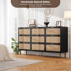 GarveeHome Rattan 9 Drawer Dressers - Image 7
