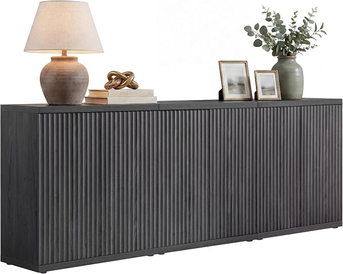 SICOTAS Buffet Cabinet with Storage Accent Sideboard Modern Credenza with Doors by SICOTAS