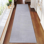 Hallway Runner Rug Extra Long Kitchen Runner Washable Gray 2x8 ft | Boho Woven by YDKGL