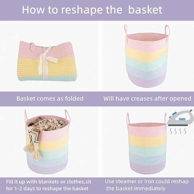XUANGUO Rope Laundry Basket Hamper - Image 7