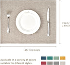 BALCONY & FALCON Placemats Set of 6 Faux Linen Cloth Place Mats Washable - Image 3