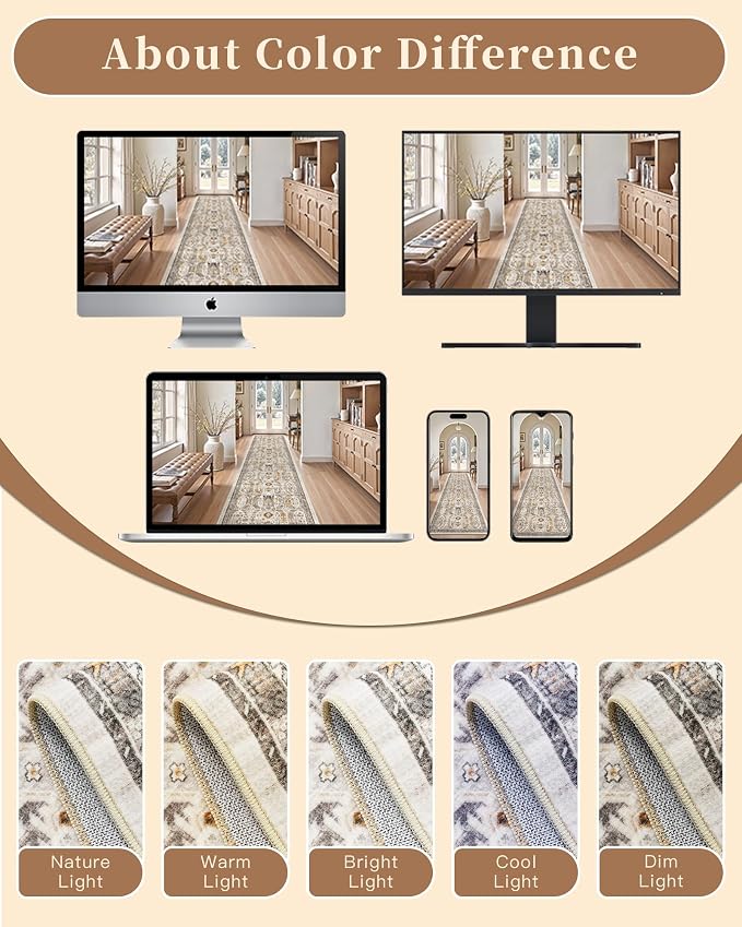 Madane Washable Runner Rugs 2x10 Long - Image 9