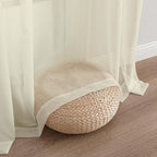 Extra Long Cream Sheer Curtains 96 Inches Long 2 Panels Set, Soft Lightweight - Image 8