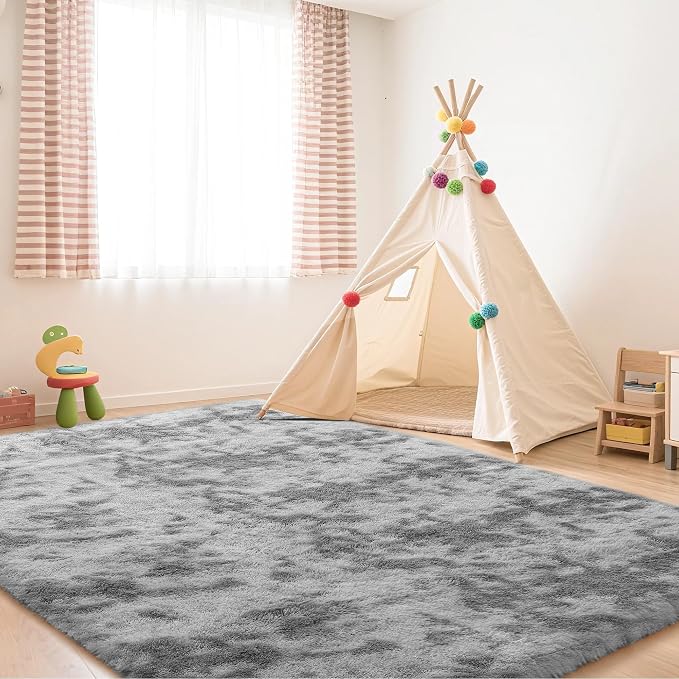 8x10 Area Rug Fluffy Shaggy Ultra Soft Faux Fur Non-Slip Machine Washable Carpet - Image 4