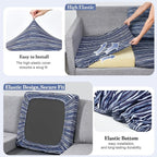 8Pcs Patio Cushion Covers Stretch Outdoor Furniture Protector Slipcovers | - Image 4